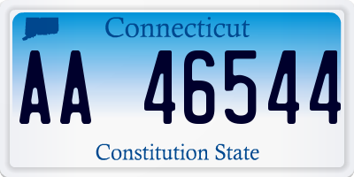 CT license plate AA46544