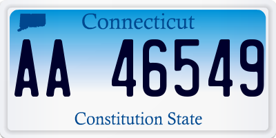 CT license plate AA46549