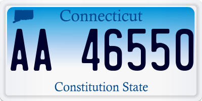 CT license plate AA46550