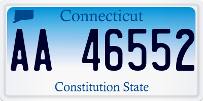 CT license plate AA46552