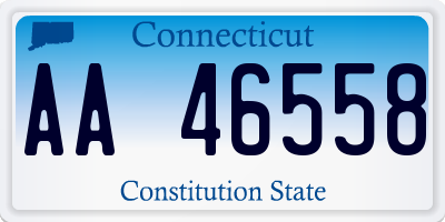 CT license plate AA46558