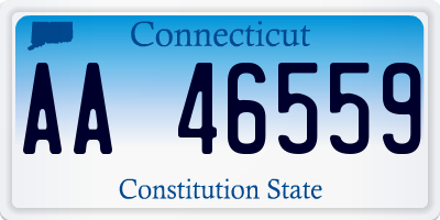 CT license plate AA46559