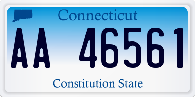 CT license plate AA46561