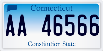 CT license plate AA46566