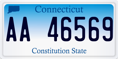 CT license plate AA46569