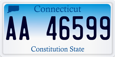CT license plate AA46599
