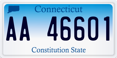 CT license plate AA46601