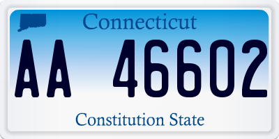 CT license plate AA46602