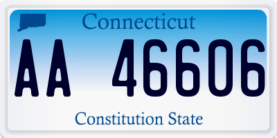 CT license plate AA46606