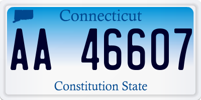 CT license plate AA46607