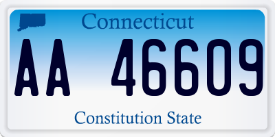 CT license plate AA46609