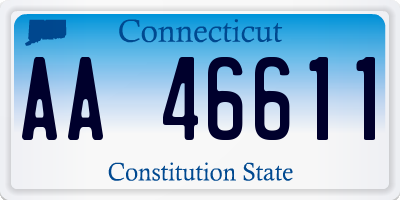 CT license plate AA46611