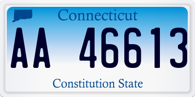 CT license plate AA46613