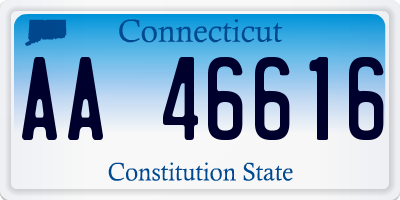 CT license plate AA46616