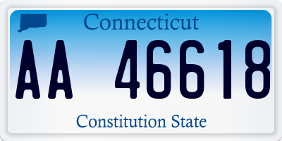 CT license plate AA46618