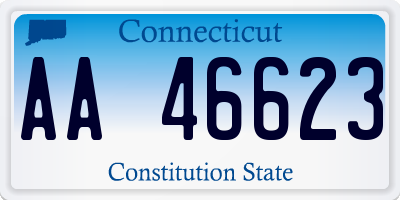 CT license plate AA46623