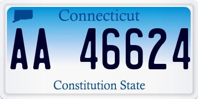 CT license plate AA46624