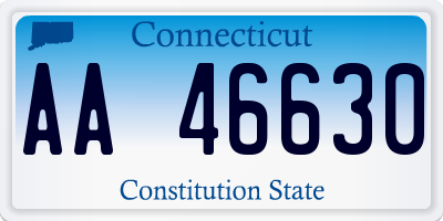 CT license plate AA46630