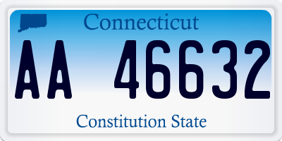 CT license plate AA46632