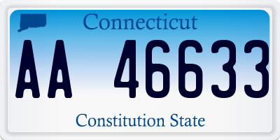 CT license plate AA46633