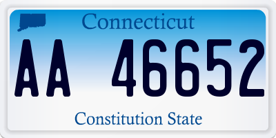 CT license plate AA46652