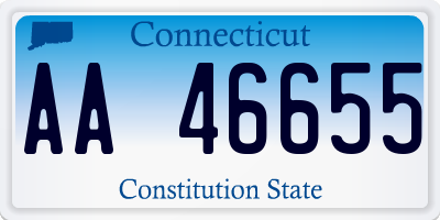 CT license plate AA46655