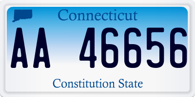 CT license plate AA46656