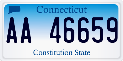 CT license plate AA46659