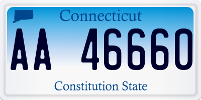 CT license plate AA46660