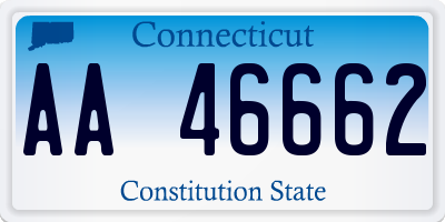 CT license plate AA46662