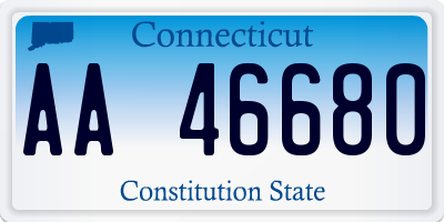 CT license plate AA46680