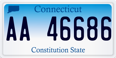 CT license plate AA46686