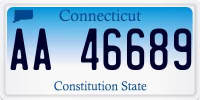 CT license plate AA46689