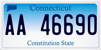 CT license plate AA46690