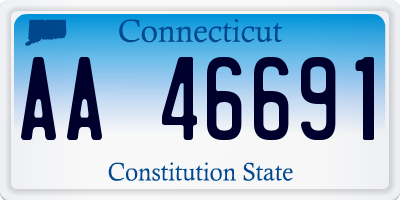 CT license plate AA46691