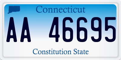 CT license plate AA46695