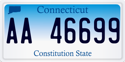 CT license plate AA46699