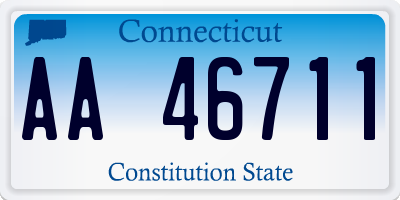 CT license plate AA46711