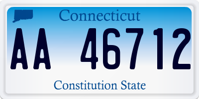 CT license plate AA46712
