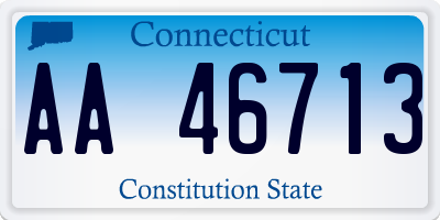 CT license plate AA46713