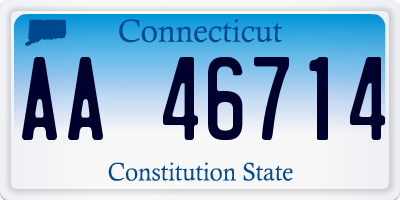 CT license plate AA46714
