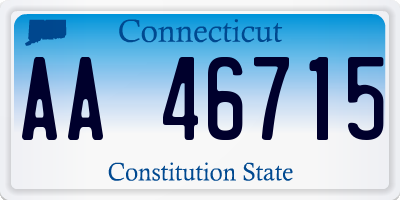 CT license plate AA46715