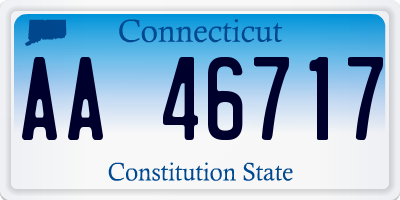 CT license plate AA46717