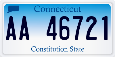 CT license plate AA46721