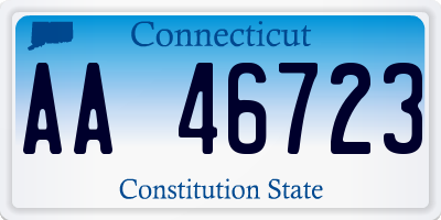 CT license plate AA46723
