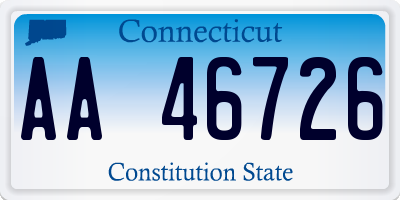 CT license plate AA46726