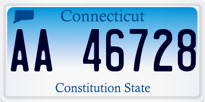 CT license plate AA46728