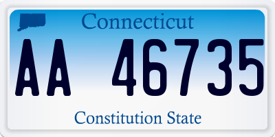 CT license plate AA46735