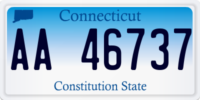 CT license plate AA46737