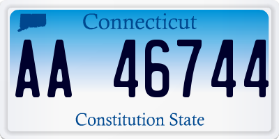 CT license plate AA46744
